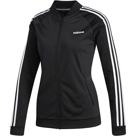 Adidas Women's Black & White Dazzle Tricot Track Jacket Size Medium - Picture 1 of 7